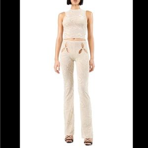 I AM GIA BEIGE AMINA SET (top and bottoms xxs) only worn once